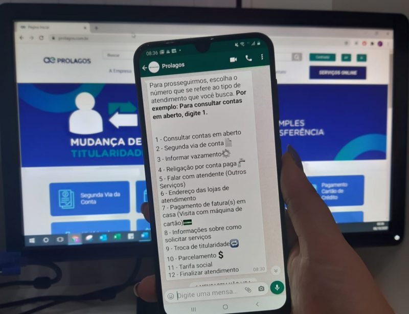 Segunda via da conta de água pode ser retirada automaticamente pelo WhatsApp