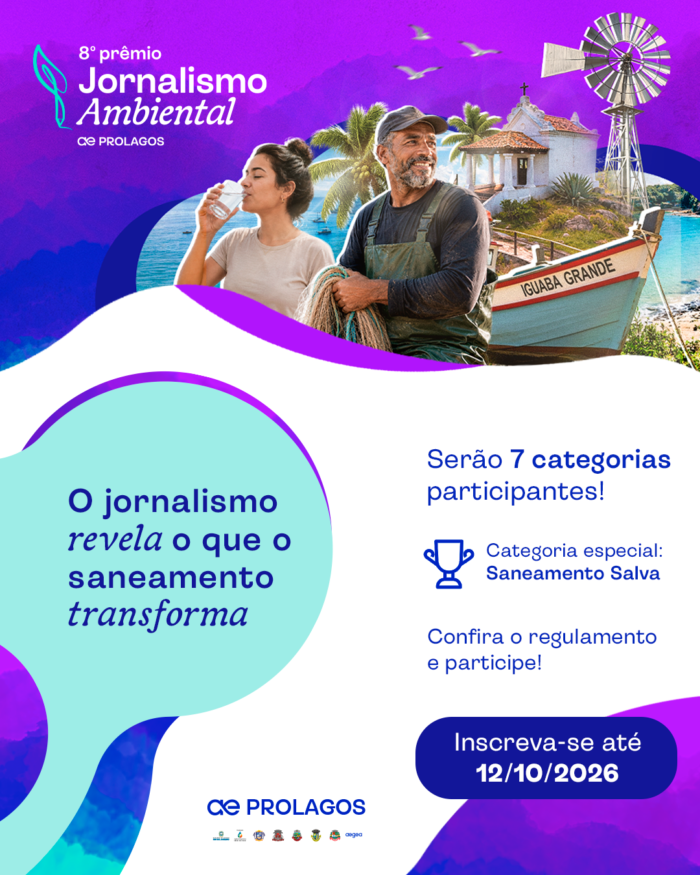 Estão abertas as inscrições para a 8ª edição do Prêmio de Jornalismo Ambiental da Prolagos 